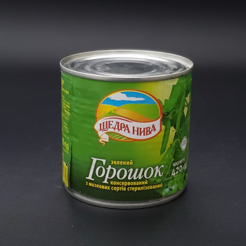 ГОРОШОК  420 Г  З/Б  ТМ ЩЕДРА НИВА  УП 12 ШТ шт
