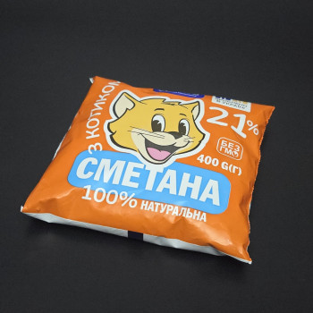 СМЕТАНА 21% ПАКЕТ 400 Г  ТМ ФМЗ шт