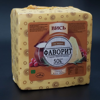 СИР ФАВОРИТ 50% БРУС  ТМ ВИСЬ кг