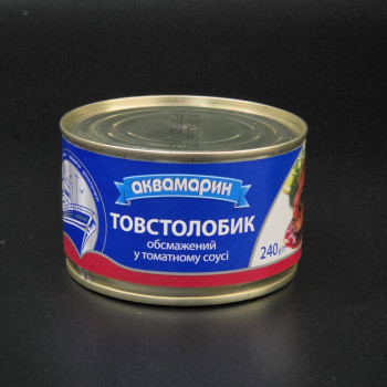ТОВСТОЛОБ В ТОМАТІ  240 Г ТМ АКВАМАРИН  УП 36 ШТ шт